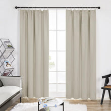 Verdunkelungsvorhang Set Hellbeige 229x229cm - Thermogardine Schallschutz