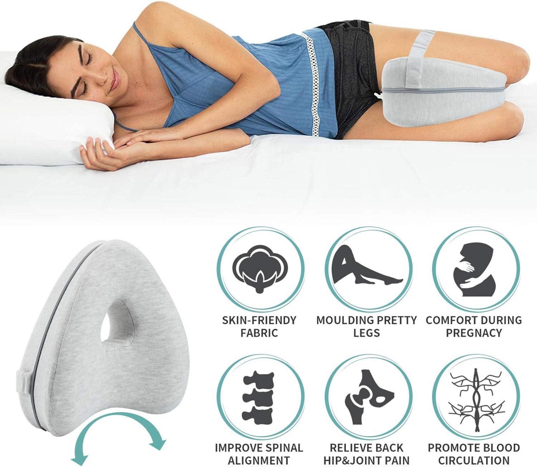 Ergonomisches Kniekissen für Seitenschläfer mit Memory Foam