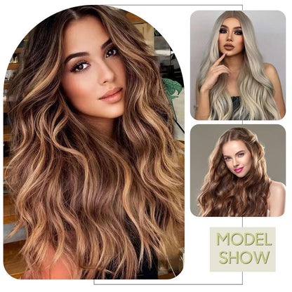 Welliges Haarverlängerung Set – 60cm Sandblond & Bleichblond