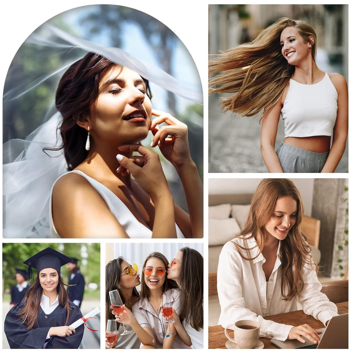 Welliges Haarverlängerung Set – 60cm Sandblond & Bleichblond