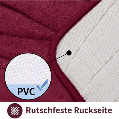 Memory Foam Badematte Set Weinrot – 2er Set, Weich & Saugstark