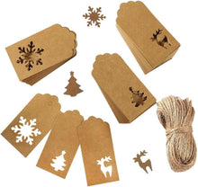 150 Weihnachten Etiketten Anhänger Kraftpapier Geschenkschilder