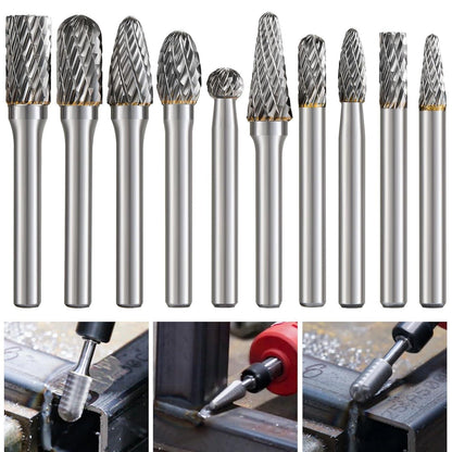 Hartmetall-Frässtifte Doppelschnitt 6mm Schaft für Metall, Holz, Stein