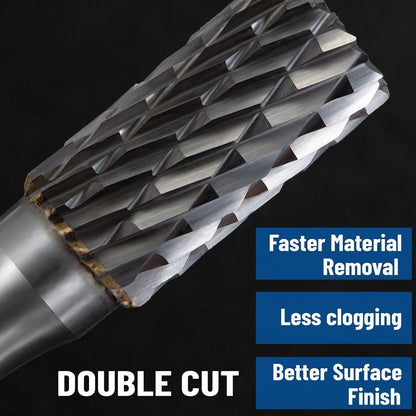 Hartmetall-Frässtifte Doppelschnitt 6mm Schaft für Metall, Holz, Stein