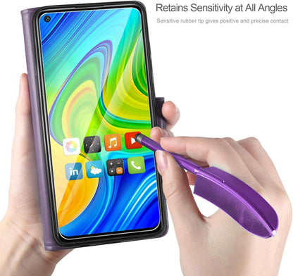 Xiaomi Redmi Note 9 Lederhülle Flip Case + HD Schutzfolie Standfunktion