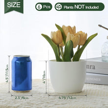 T4U 12cm Übertöpfe Weiß 6er Set für