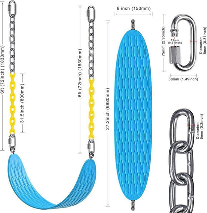 Schaukel Kinder Outdoor 2er Set Blau Gartenschaukel Gummi Schaukelsitz