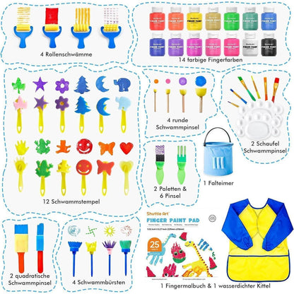 Shuttle Art 53tlg. Kinder Fingerfarben Set