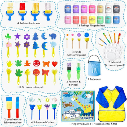 Shuttle Art 53tlg. Kinder Fingerfarben Set