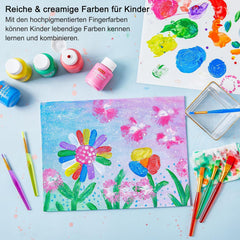 Shuttle Art Waschbare Fingerfarben Set für Kinder ab 3 Jahren