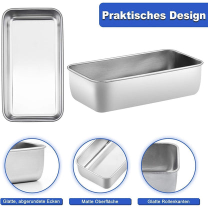 Homikit Edelstahl Brotbackform Königskuchenform 2er-Set