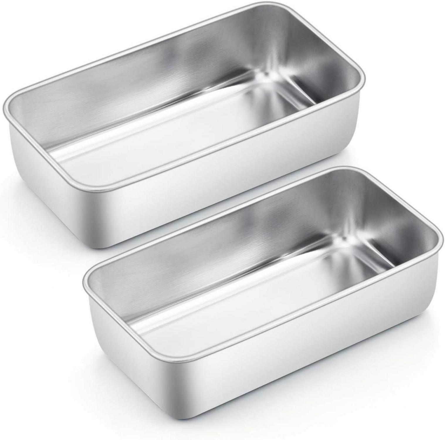 Edelstahl Kastenform 2er-Set Brotbackform Brot Kuchen Toast Brotform