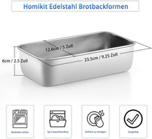 Homikit Edelstahl Brotbackform Königskuchenform 2er-Set