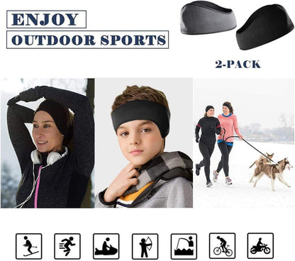 2er Set Stirnband Sport Winter Damen Herren Fitness Headband Joggen Radfahren