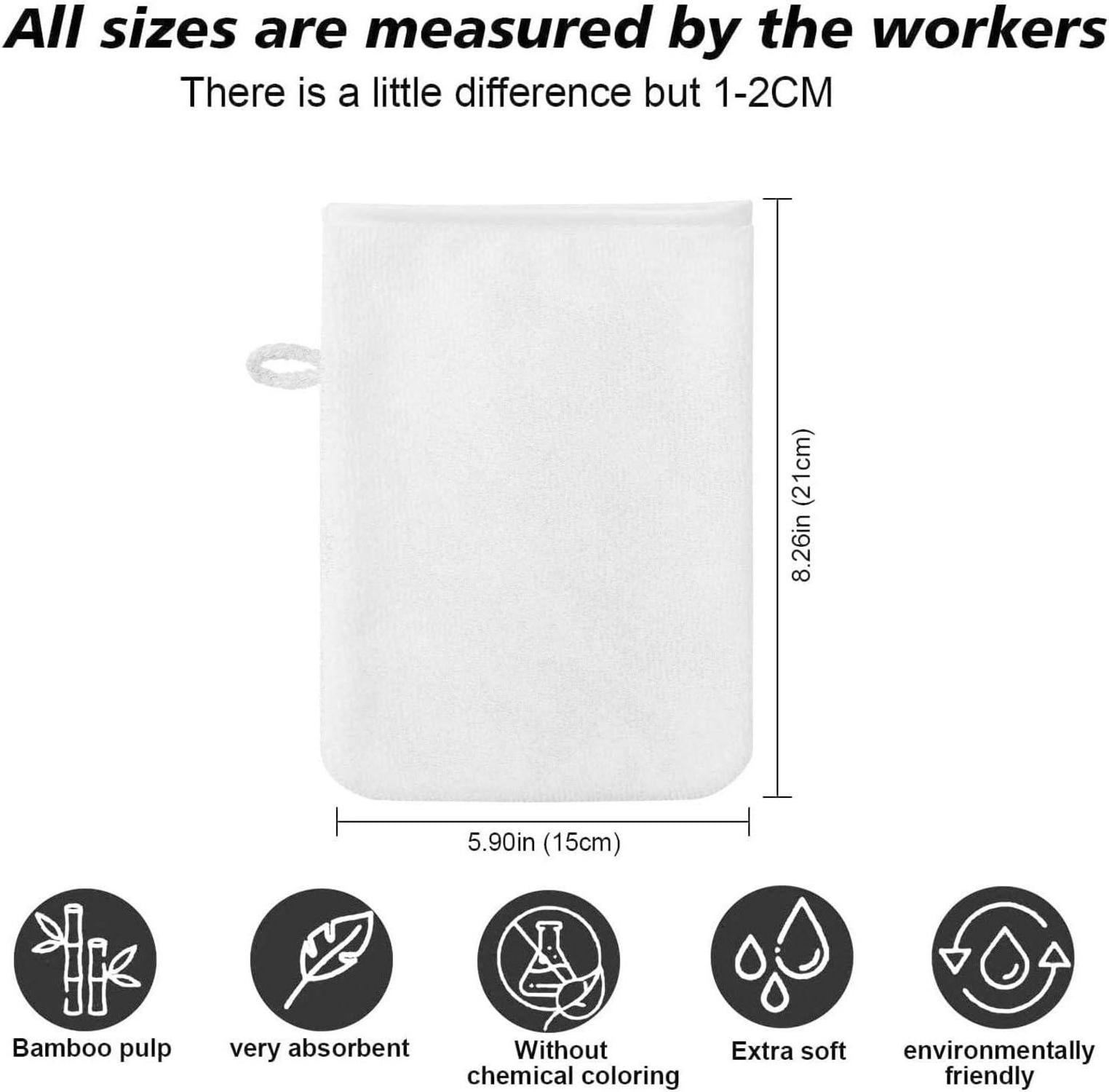 10er Pack Waschhandschuhe 15x21cm Frottee Mikrofaser