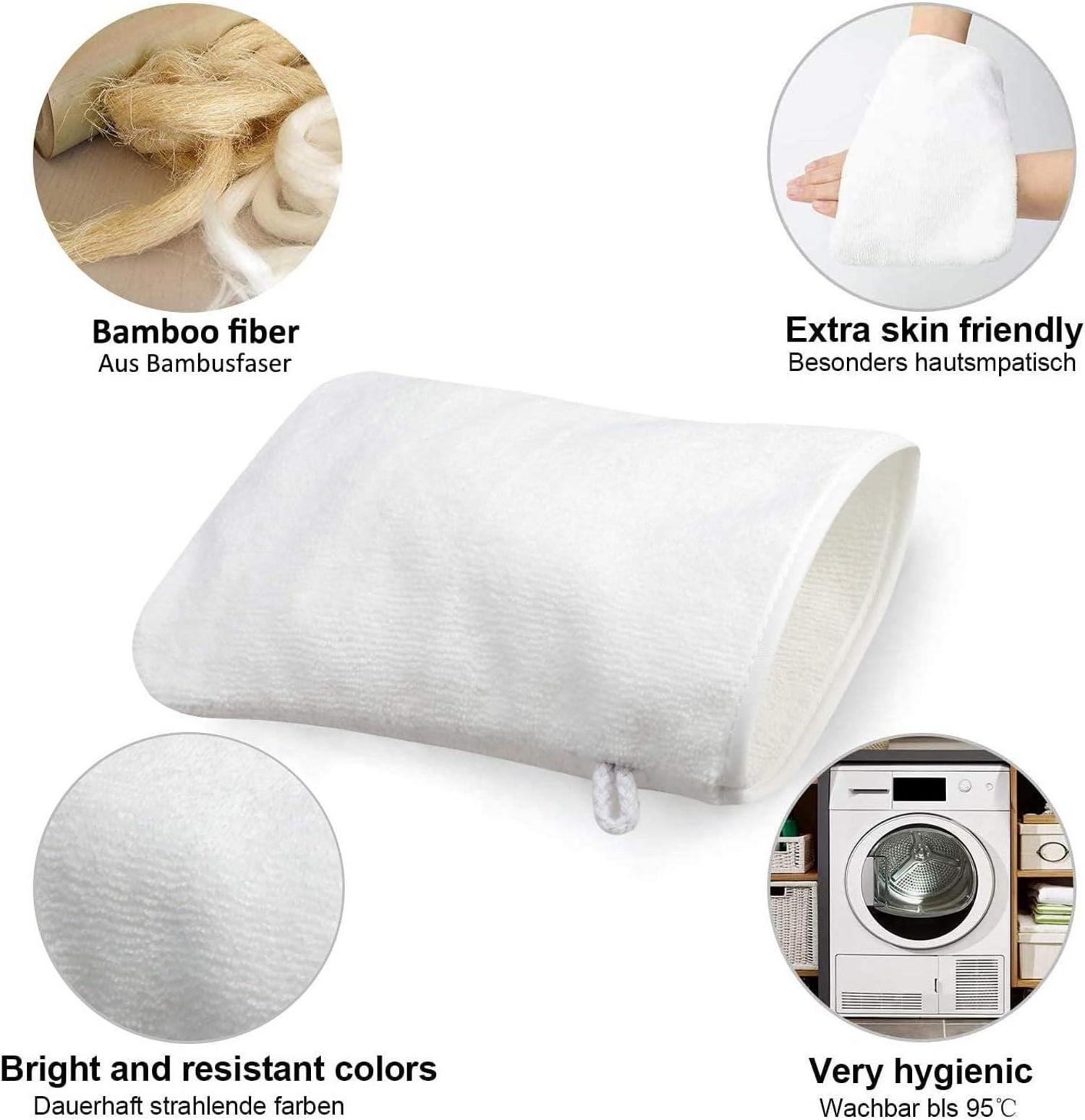 10er Pack Waschhandschuhe Frottee 15x21cm Mikrofaser Saugfähig