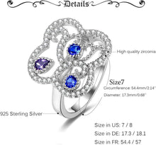 Eleganter Damenring 925 Sterling Silber Zirkonia Steinen