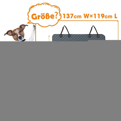 Hundedecke Auto Rückbank – Kratzfest & Wasserdicht, Grau 137x120cm