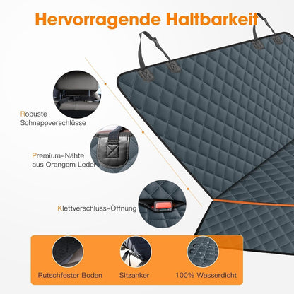 Hundedecke Auto Rückbank – Kratzfest & Wasserdicht, Grau 137x120cm