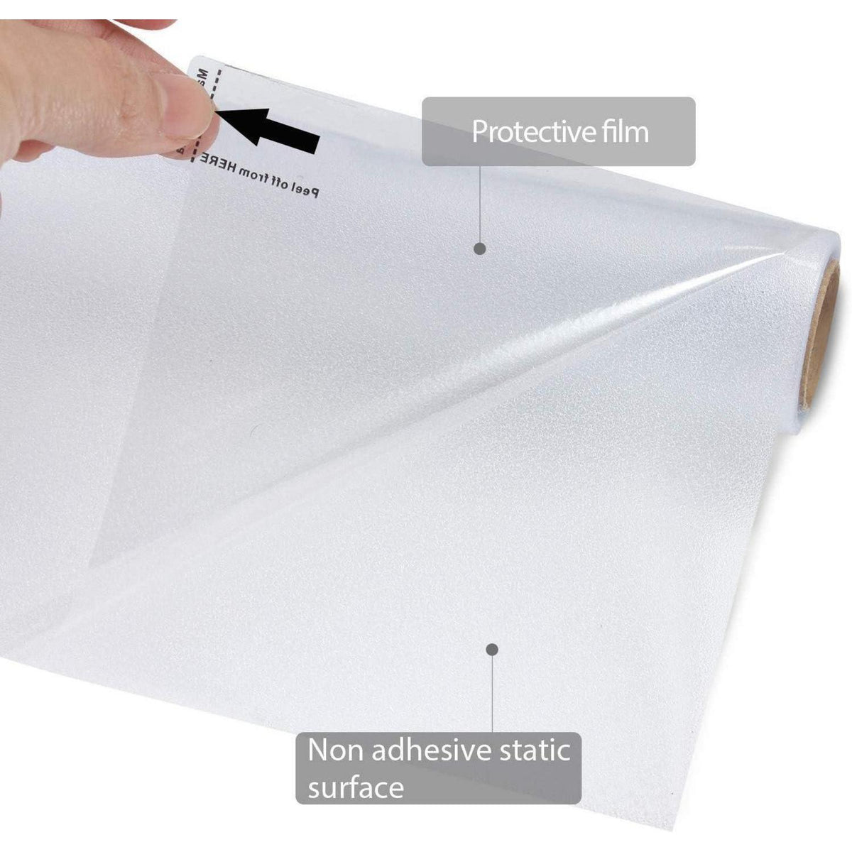 Milchglas Fensterfolie Blickdicht 90x300cm – Sichtschutz für Bad & Co.