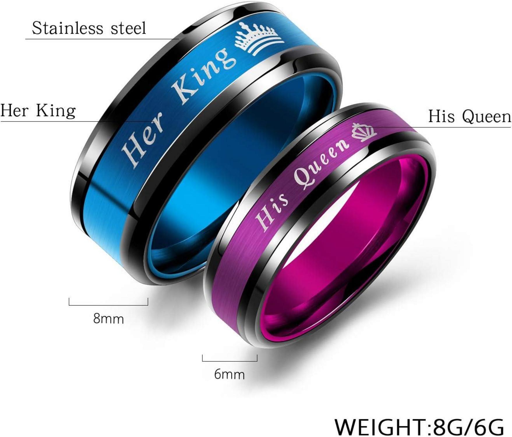 Edelstahl Ring Herren Damen Ehering Freundschaftsring Größe