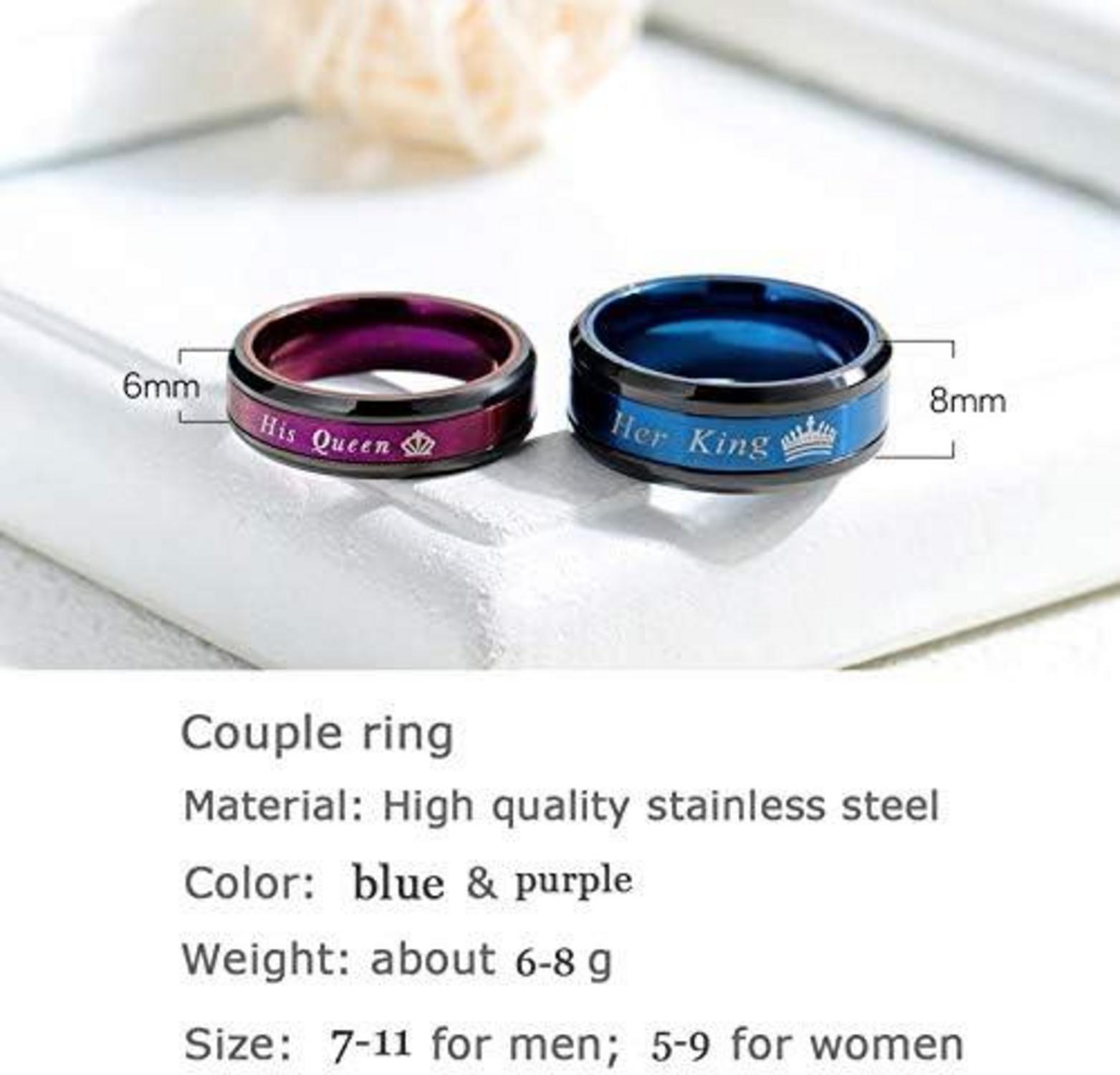 Edelstahl Ring Herren Damen Ehering Freundschaftsring 49-62mm 2er Set mit Samtbeutel