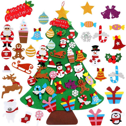 DIY Filz Weihnachtsbaum Kinder Goldpulver Design 39inch