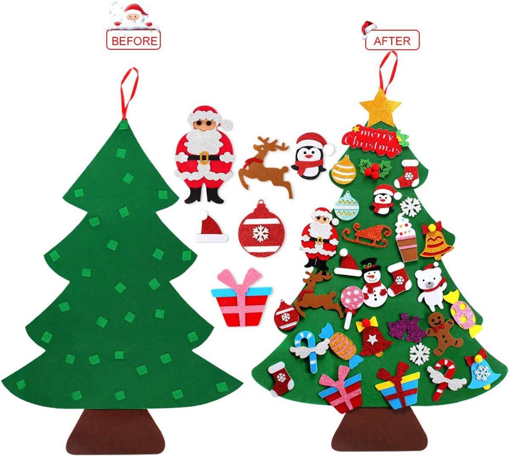 DIY Filz Weihnachtsbaum Kinder Goldpulver Dekoration 39 Zoll