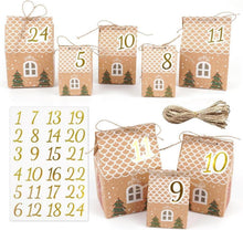 Adventskalender zum Befüllen Boxen mit Zahlenaufklebern DIY