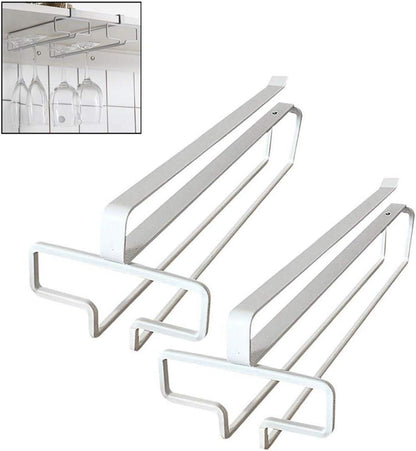 Weinglashalter Metall für Hausbar Küche bis 4 Gläser (2er