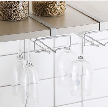 Weinglashalter Metall für Hausbar Küche bis 4 Gläser (2er