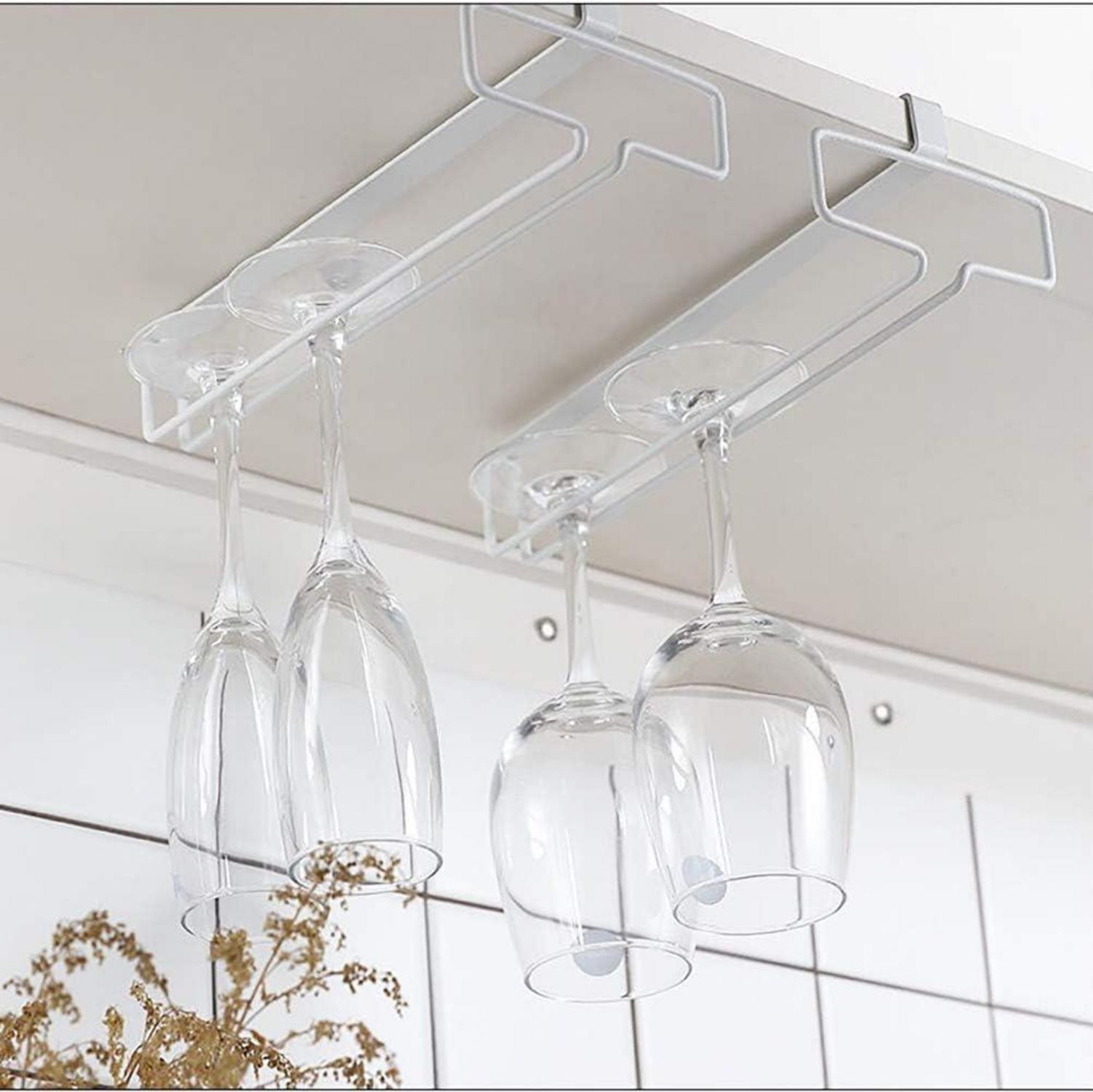 YunNasi Weinglashalter aus Metall für 4 Gläser, 2er Pack