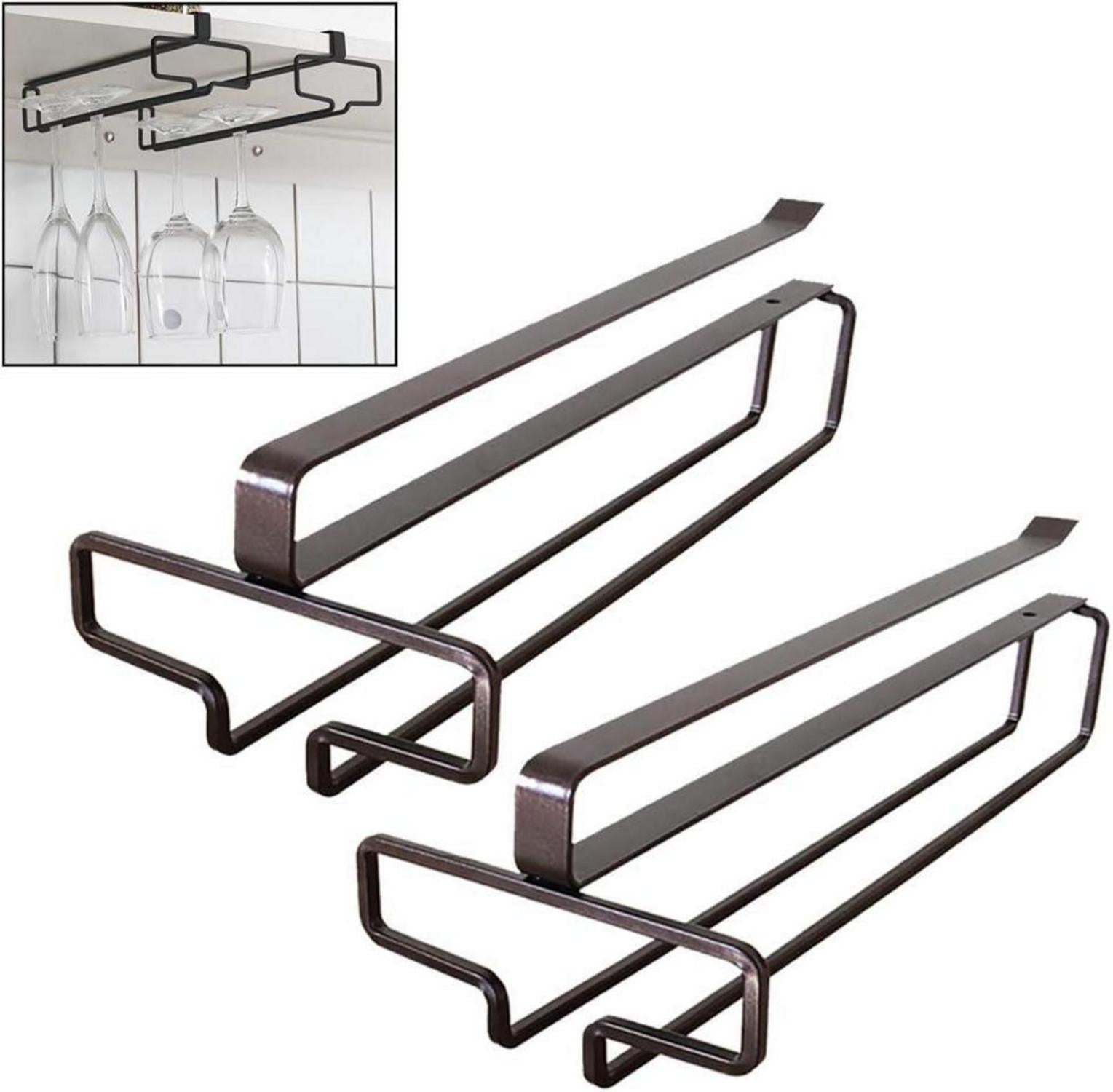 Weinglashalter aus Metall Gläserschiene Halter für Weingläser 2er Pack