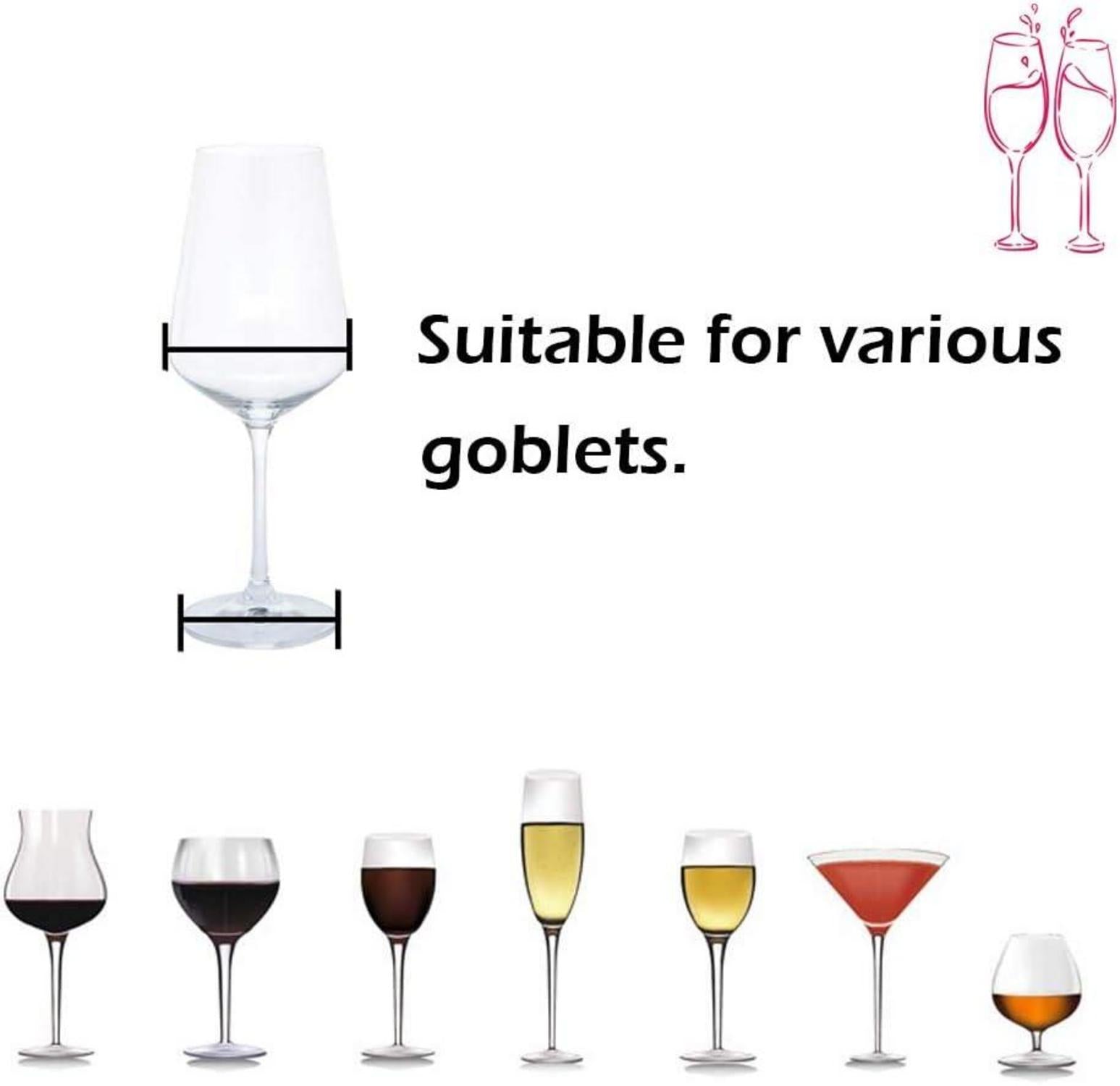 Weinglashalter Metall Gläserhalter für Schrank Aufhängen bis zu 4 Gläser 2er