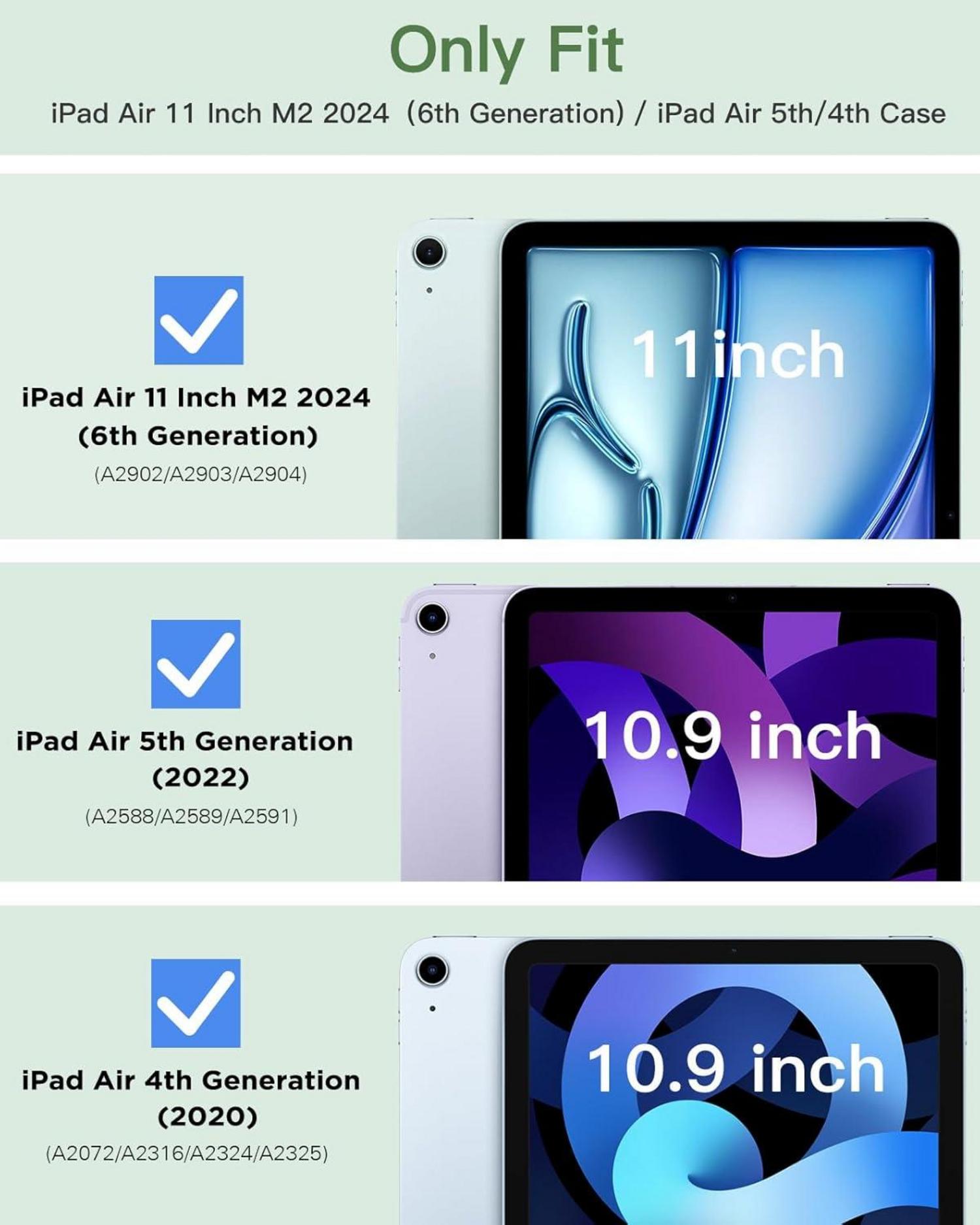 TiMOVO iPad Air 11 Zoll Hülle 2024 Generation Schutzhülle
