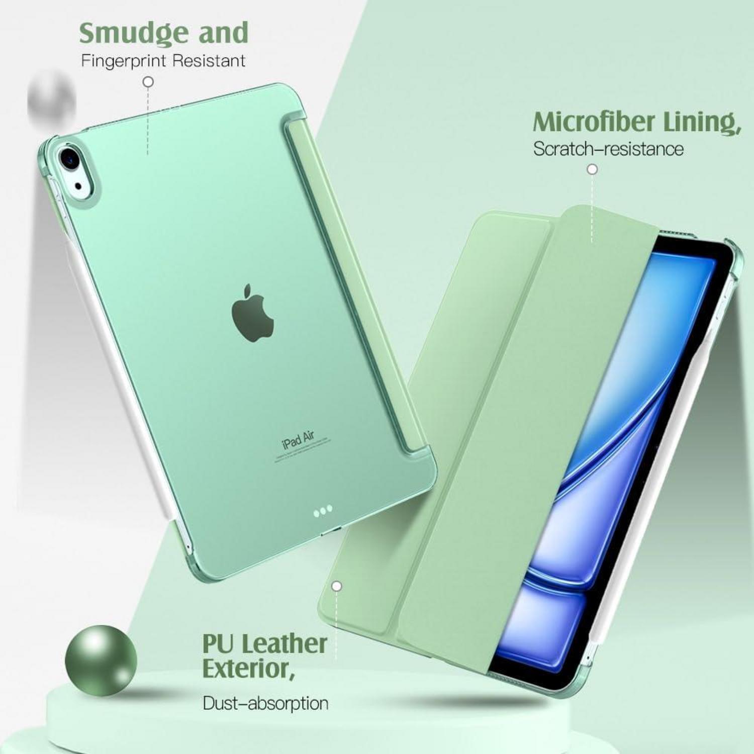 TiMOVO iPad Air 11 Zoll Hülle 2024 - Schlank Schutzhülle, Transparente Rückseite - Grün