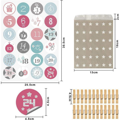 Adventskalender Geschenksäckchen Weihnachten DIY Bastelset
