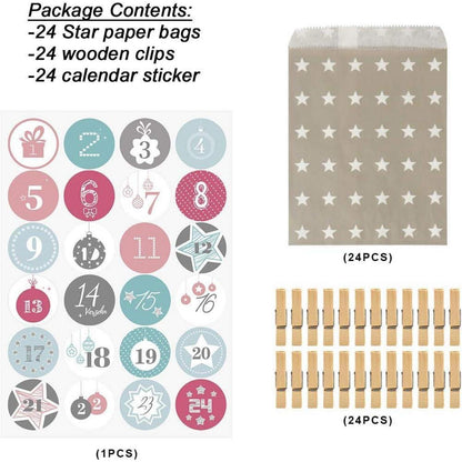 Adventskalender Geschenksäckchen Weihnachten DIY Bastelset