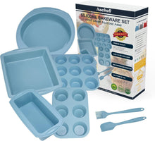 Antihaft Silikon Backformen Set 7-teilig Brot Kuchen Muffin Backpinsel