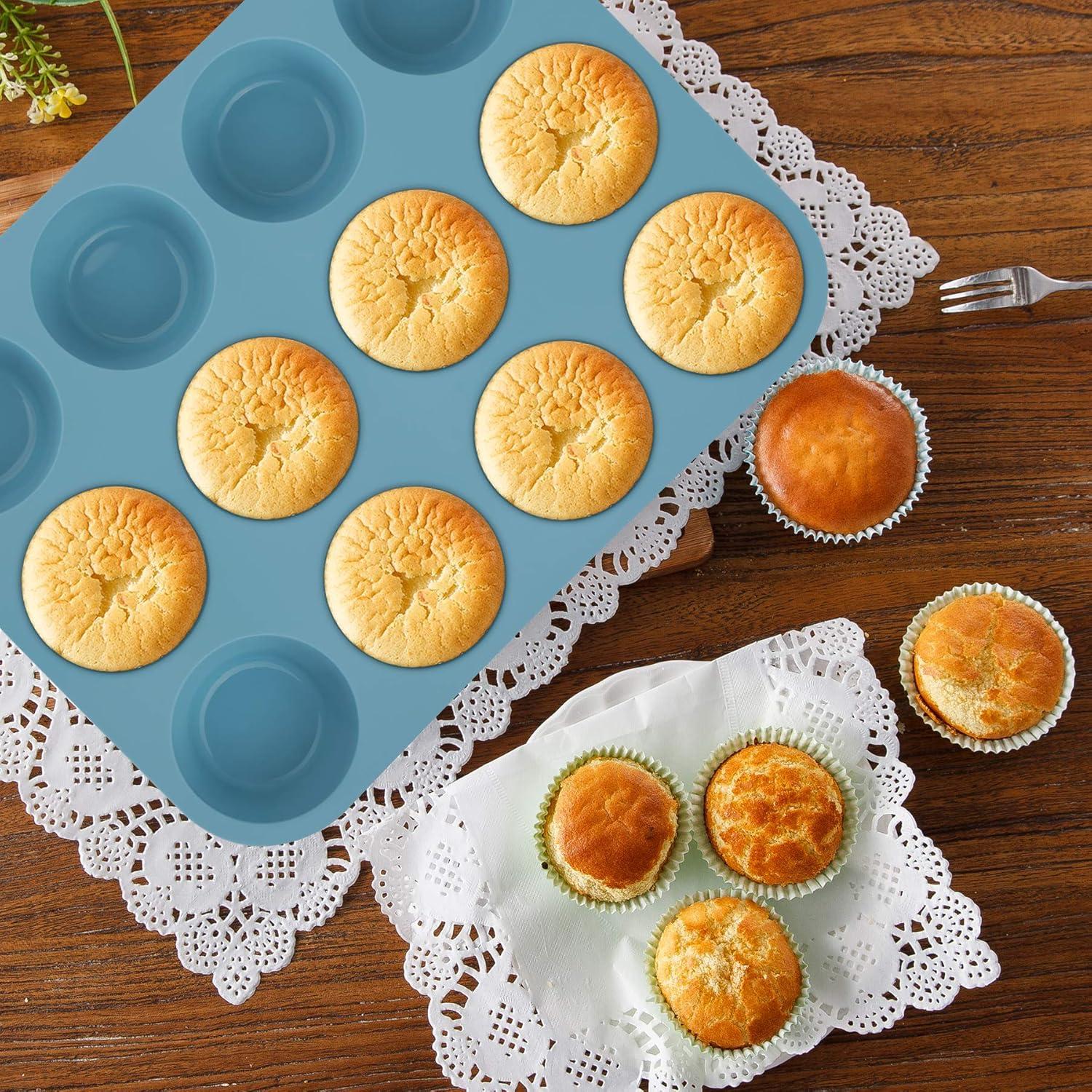 Antihaft Silikon Backformen Set 7-teilig Brot Kuchen Muffin Backpinsel