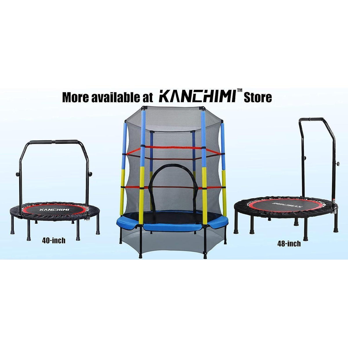 Faltbares Fitness Trampolin mit Griff – 101 cm, Schwarz