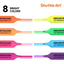 Textmarker Set 8 Farben Meißelspitze schnelltrocknend