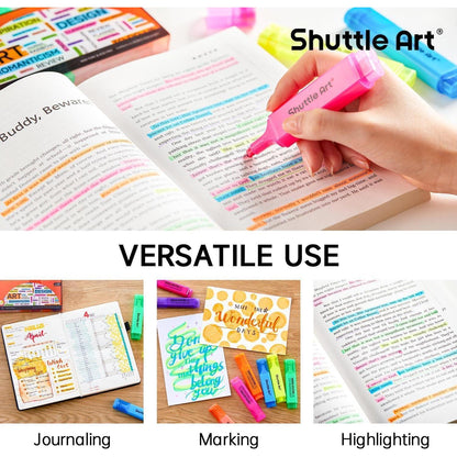 Textmarker Set 8 Farben Meißelspitze schnelltrocknend