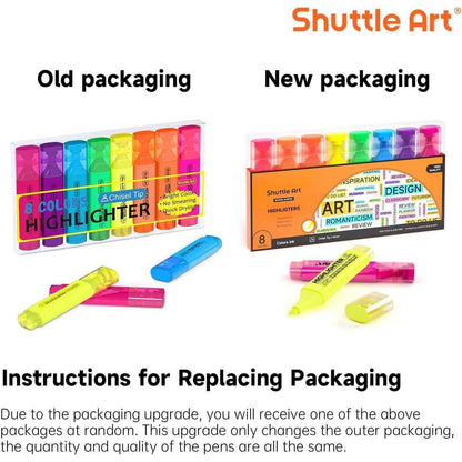 Textmarker Set 8 Farben Meißelspitze schnelltrocknend