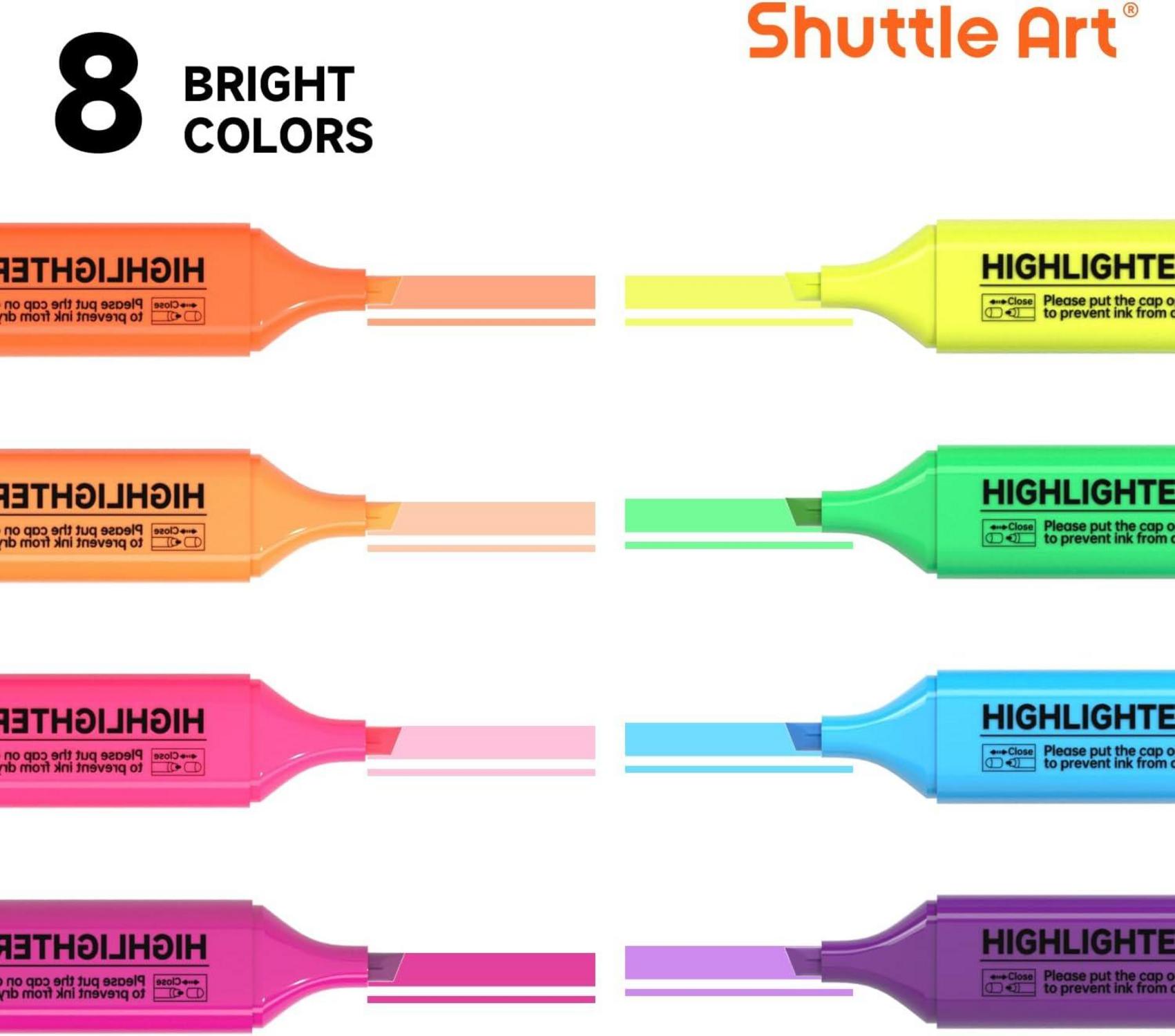 Textmarker Set 8 Farben Meißelspitze schnelltrocknend