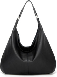 Große Damen Vintage PU Leder Hobo Umhängetasche Zipper