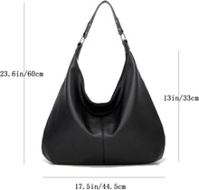 Vintage PU Leather Tote Bag Women's Hobo Shoulder Zipper
