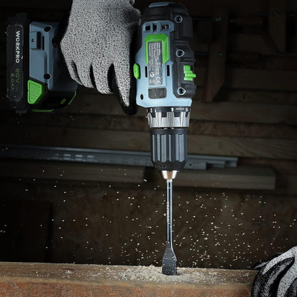 WORKPRO 8tlg. Flachfräsbohrer Set 12/16/18/20/22/25/28/32mm Holzbohrer 150mm