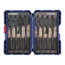 WORKPRO 8tlg. Flachfräsbohrer Set 12-32mm 150mm Holzbohrer Koffer
