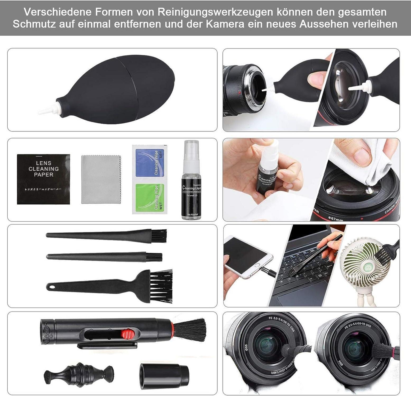 Kamera Reinigungsset 18-teilig für DSLR Objektive Handys Lenspen Kit